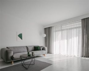 现代极简风格117平三居客厅沙发设计图片