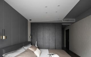 128平米现代简约风格三居卧室背景墙设计图
