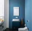 家用时尚小户型蓝色卫生间装修图