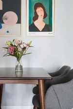 89平米北欧风格三居餐厅餐桌椅设计图片