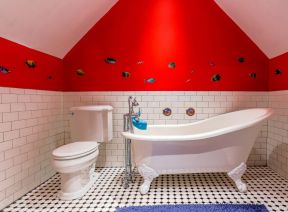  2020卫生间颜色设计 卫生间颜色设计白色浴缸装修效果图片 