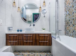 2023家用时尚卫生间浴室镜子装修设计图 