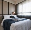 99平米家居卧室白色纱帘装饰效果图片
