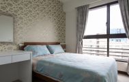 99平米家居卧室床头壁纸装饰效果图片