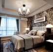 经典中式风格卧室床头挂画装饰设计欣赏