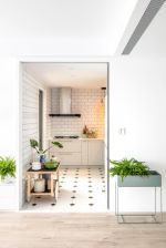 120平米灰色系北欧风现代室内厨房橱柜装潢效果图