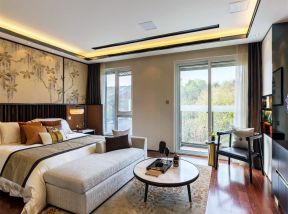 2020中式风格卧室装修图 2020中式风格卧室设计图 卧室沙发效果图 