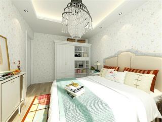 79平米田园二居室卧室装修设计效果图