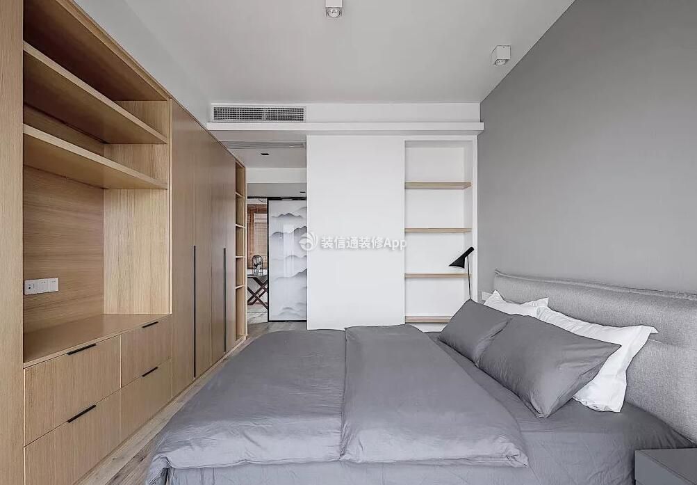 100平方米现代风格房子卧室壁柜设计图大全