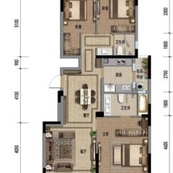 九龙仓时代小镇1号府邸户型图