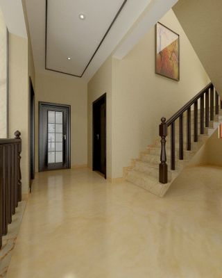 别墅五室三厅简约风格326平米室内过道楼梯设计效果图