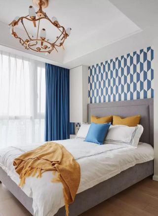 100平方米房子时尚卧室壁纸装潢设计图一览