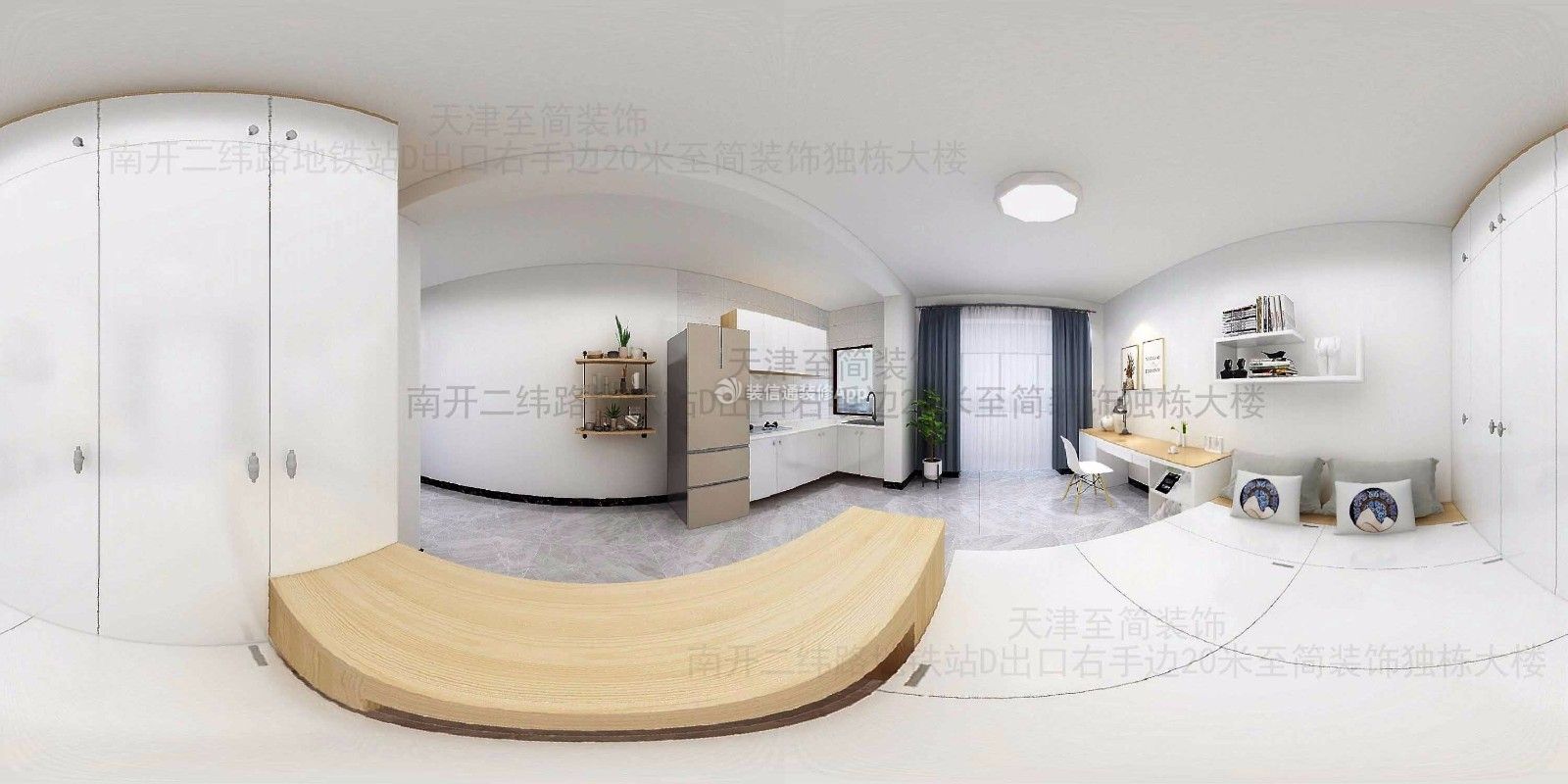 127平米别墅现代风格卧室书桌灯设计装潢效果图