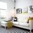 北欧风格小户型客厅地毯装修装饰图片