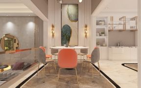 200平米现代别墅餐厅厨房装修设计效果图