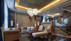 新中式别墅客厅装修 2020客厅中式灯具图片欣赏