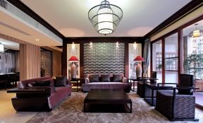 2020客厅吊灯装饰效果图 中式客厅沙发效果图   新中式客厅沙发 
