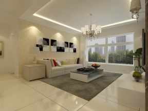 136平米现代三居室沙发背景墙装修设计效果图