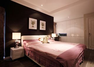 140平米时尚卧室室内床头挂画装修设计图
