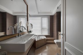 140平米简欧浴室室内洗面盆装修设计图片