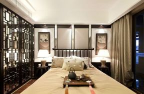 中式风格房屋卧室台灯装修案例图赏析
