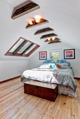 小型欧式风格阁楼卧室灯具简单设计图片
