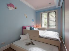 海域天境欧式风格儿童房背景墙颜色搭配图