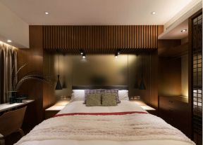 中南世纪城现代风格卧室床头灯具装饰图片