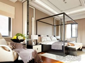 2020中式卧室装修设计 四柱床装修效果图片 中式别墅卧室效果图