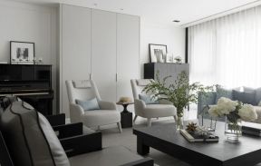 曲江大丰真境130平米现代三居客厅沙发装修设计效果图欣赏