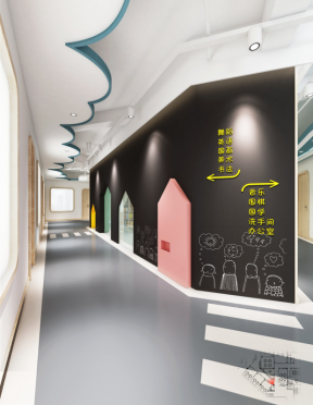 最新460平米小户型绚丽走廊背景墙装修设计效果图欣赏