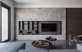 最新158平米奢华三居客厅电视背景墙装修效果设计图欣赏