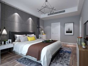 三居现代123平米卧室吊灯装修设计效果图欣赏