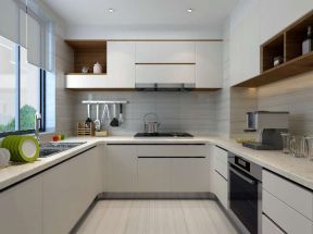 128平米三居现代厨房装修设计效果图欣赏