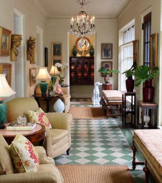 美式复古风格房屋休闲区沙发椅设计装修图