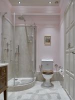 小型美式风格卫生间整体淋浴房设计图