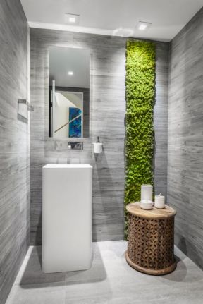 小型卫生间室内植物墙装修设计图一览