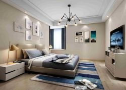 大户型现代风格新房家居卧室地毯图片