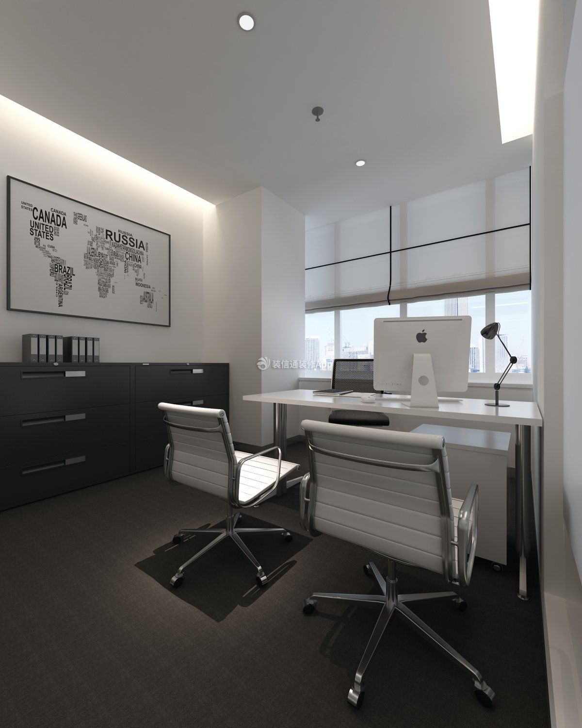 2023中式300平米办公室装修设计效果图欣赏 