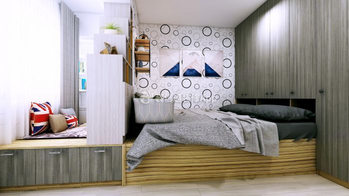 惠安里现代风格小户型卧室床设计效果图一览