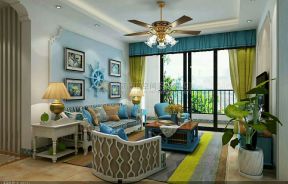 地中海客厅家具图片 2020地中海客厅装潢  地中海客厅沙发 