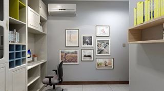 海雨城95平现代风格书房背景墙照片设计效果图