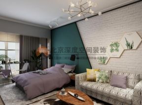 信昌棠棣之华欧式风格客厅卧室一体设计效果图