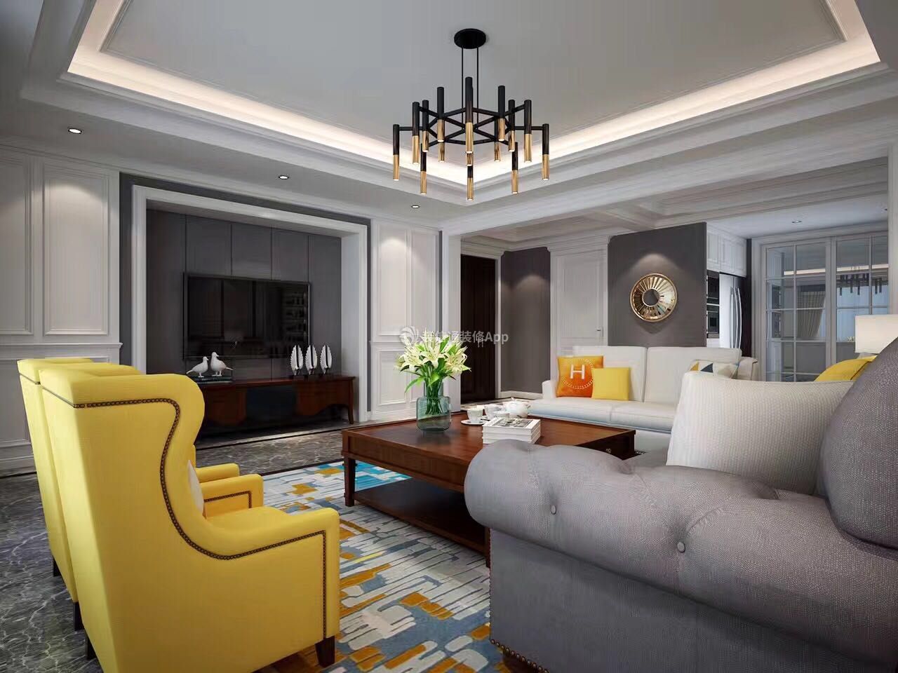 2020美式客厅设计 美式客厅风格 