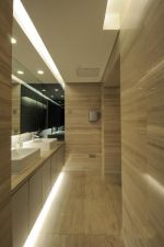 1200平现代简约风格办公室洗手间设计效果图