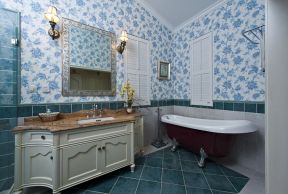360平地中海风格别墅浴室墙壁灯装修设计图一览