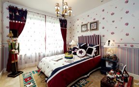 中虹国际地中海风格儿童卧室床装饰设计图欣赏