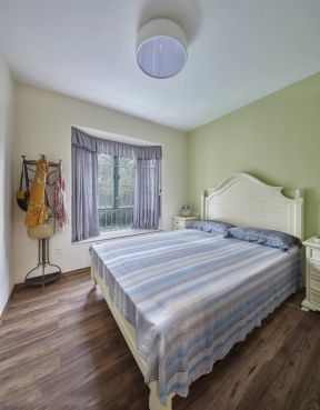 福星华府78平米美式风格卧室白色床装修效果图片