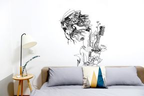 德信华城10平米现代沙发背景墙装修设计效果图欣赏