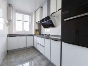 白色橱柜效果图 白色橱柜图片 现代家庭厨房装修效果图 2020现代家庭厨房装修设计